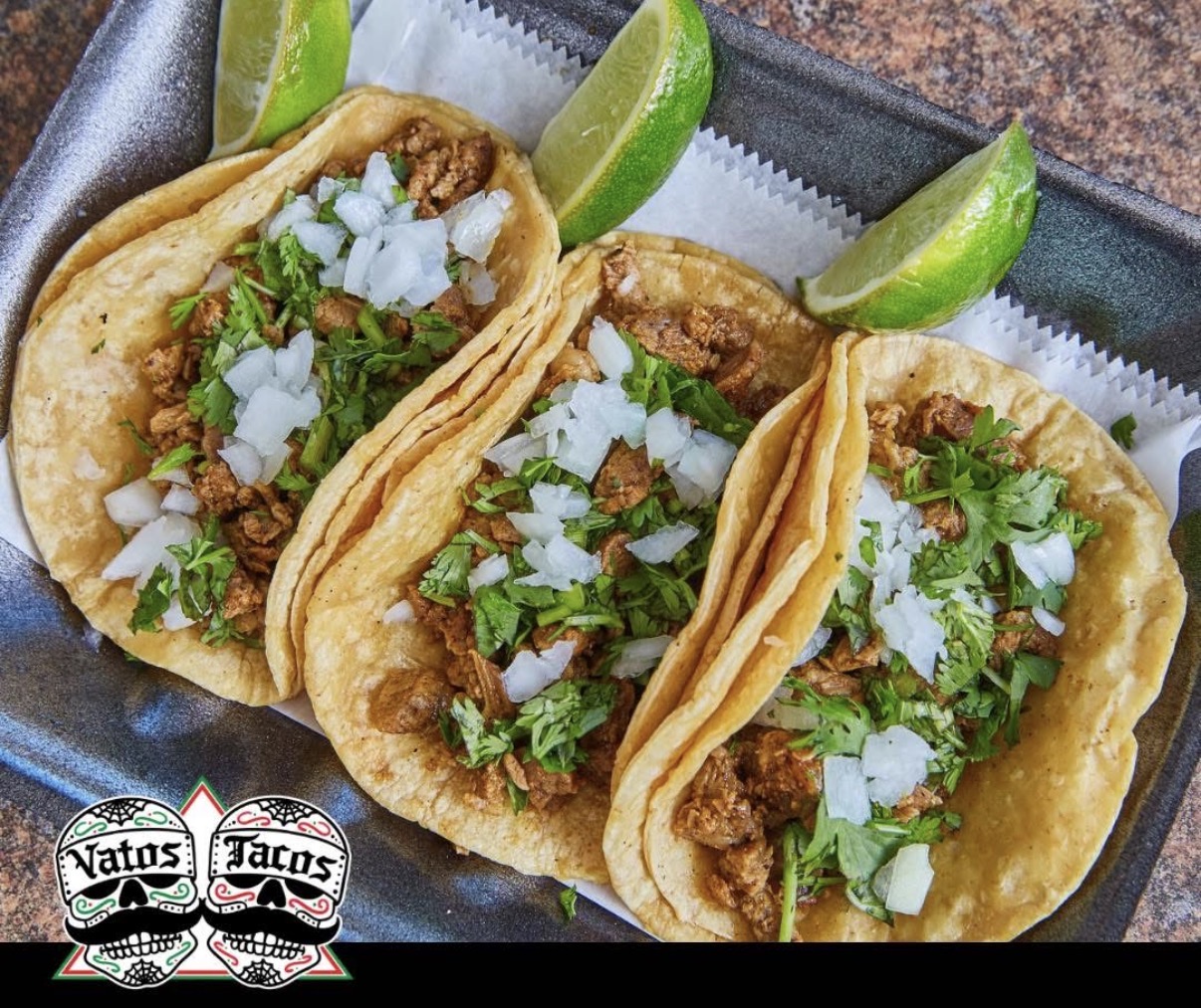 Carne Asada — Grilled steak, cilantro, red onion, salsa duo
